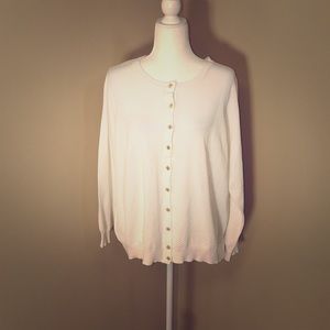 White charter club cardigan